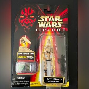 Star Wars Episode 1 battle droid with blaster rifle commtech